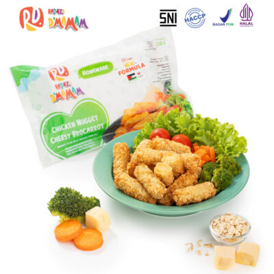 Radaza D'MAMAM Chicken Nugget Cheesy Brocarrot 250g No MSG Cemilan Lauk Praktis AnakMPASI BPOM HALAL thumbnail 5