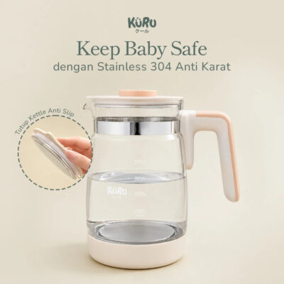 KURU Smart Precision Warm Kettle 1200ml - Digital Water Warmer Stainless Steel Glass thumbnail 2
