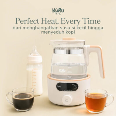 KURU Smart Precision Warm Kettle 1200ml - Digital Water Warmer Stainless Steel Glass thumbnail 5