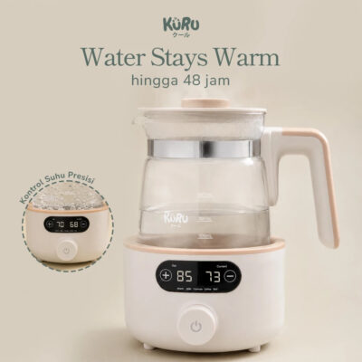 KURU Smart Precision Warm Kettle 1200ml - Digital Water Warmer Stainless Steel Glass thumbnail 7