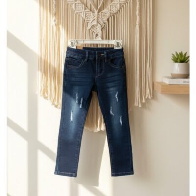 Celana Jeans Anak Ripped Denim Premium - Stylish & Comfy - Model Sobek Trendy (High Quality)