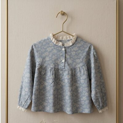 Blus Floral Renda / Atasan Katun Motif Bunga Kecil Korean Style 2653 thumbnail 2