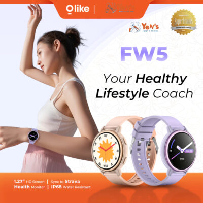 Olike Smartwatch Jam Tangan Wanita Interstellar FW5 Layar 1.27" Display 20Day Battery Bluetooth Call IP68 (1 PCS)