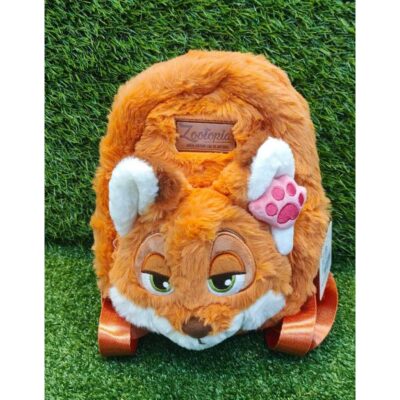 Tas  Anak Karakter Zootopia Nick Wilde Bahan Bulu Halus / Backpack Mini Anak Bulu Rubah Lucu thumbnail 3