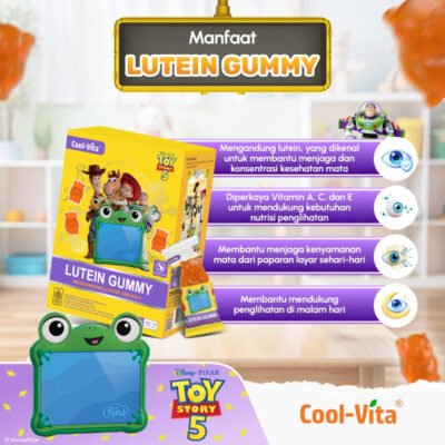 Coolvita Disney Edition - 1 Box Lutein Gummy 14 sachet Rasa Mix Berry Gummy Vitamin Mulai Usia 3 Tahun dan Dewasa thumbnail 3