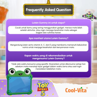 Coolvita Disney Edition - 1 Box Lutein Gummy 14 sachet Rasa Mix Berry Gummy Vitamin Mulai Usia 3 Tahun dan Dewasa thumbnail 7