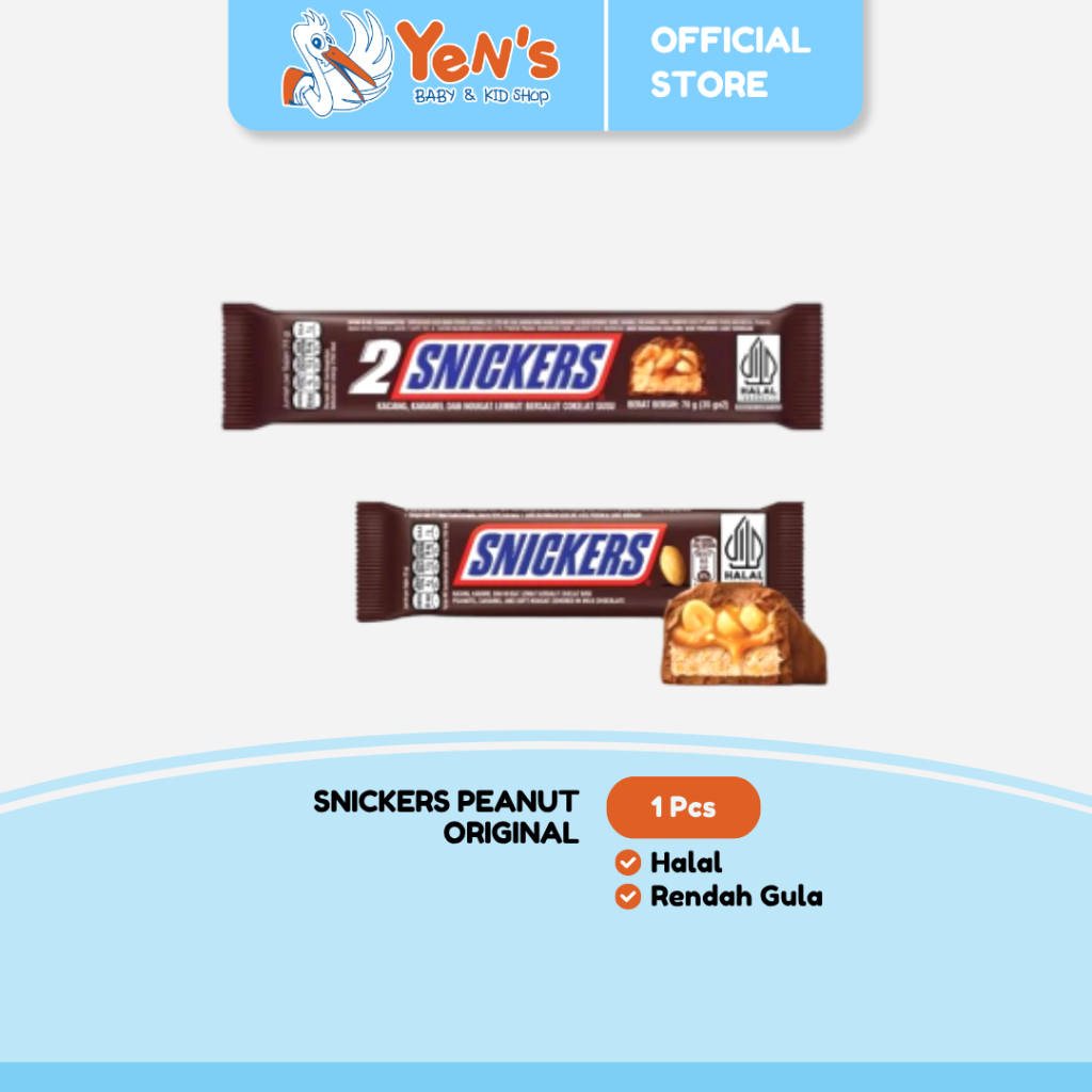 SNICKERS Peanut Original 35gx2 (70g) / 51g Halal