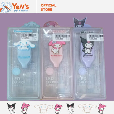 Ear pick led karakter sanrio - korek kuping pembersih telinga lampu kuromi cinnamoroll my melody