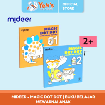 Mideer - Magic Dot Dot | Buku Belajar Mewarnai Anak 2+ Tahun