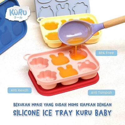 Kuru Baby Silicone Ice Tray SP10 | Cetakan Makanan Kaldu Es Batu Mpasi Bayi BPA Free thumbnail 3