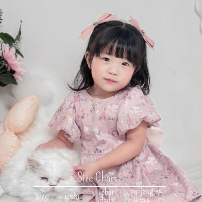 Loli Jolly Dress Anak Perempuan Lidya Dress Floral Katun 1 - 5 tahu