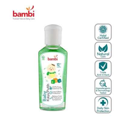 Bambi Baby Minyak Kayu putih 60ml 1+ Menghangatkan tubuh dengan Kandungan Eucalyptus thumbnail 2