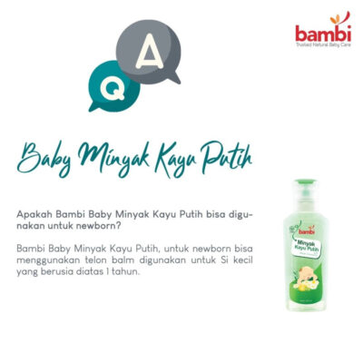 Bambi Baby Minyak Kayu putih 60ml 1+ Menghangatkan tubuh dengan Kandungan Eucalyptus thumbnail 5