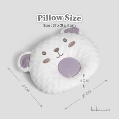 Bebeours Bantal Anti Peang - Bebeours Minky Newborn Pillow ( 1 Pcs ) thumbnail 5