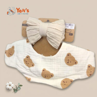 Set Slabber & Bando Bayi Premium - Motif Floral & Bear Aesthetic - Lembut, Nyaman thumbnail 3