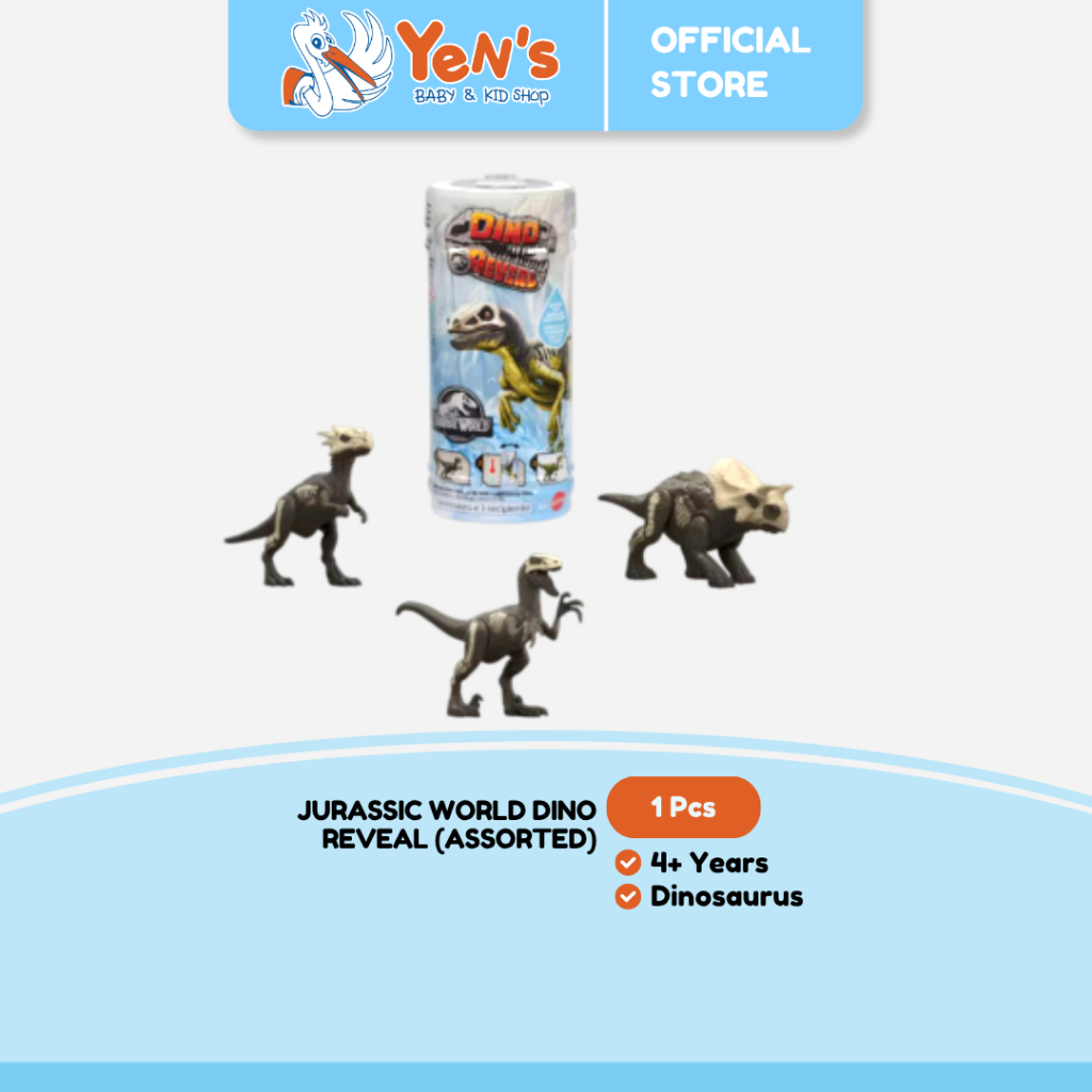 Jurassic World Dino Reveal (Assorted) - Mainan Koleksi Figur Dinosaurus 4+ Years