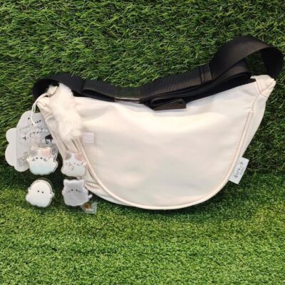 Sling Bag Wanita Aesthetic Free Charm Pin Lucu & Gantungan Kunci / Tas Selempang Bahu thumbnail 3