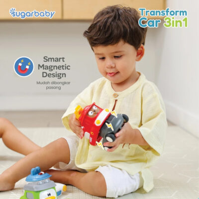 Sugarbaby Litttle Driver Wheel 's Baby Toys Transform Car 3in1 Mainan Mobilan Edukasi Anak 18M+ thumbnail 4