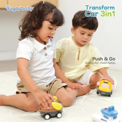 Sugarbaby Litttle Driver Wheel 's Baby Toys Transform Car 3in1 Mainan Mobilan Edukasi Anak 18M+ thumbnail 7