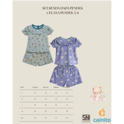 Cainito Oblong Pendek Rumbay - Setelan Harian Anak Nyaman & Stylish ( 1 Stel ) thumbnail 2
