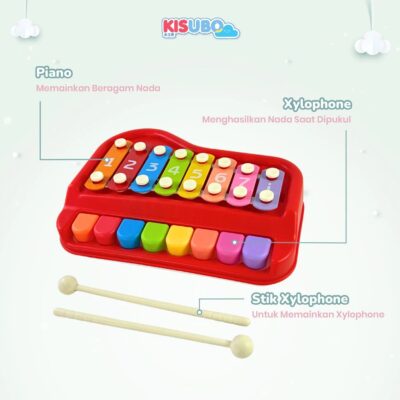 KISUBO Happy Melody Xylophone & Piano | Mainan Edukasi Musik Bermain Anak Musical Kreativitas SNI thumbnail 4