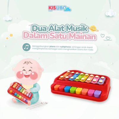 KISUBO Happy Melody Xylophone & Piano | Mainan Edukasi Musik Bermain Anak Musical Kreativitas SNI thumbnail 7