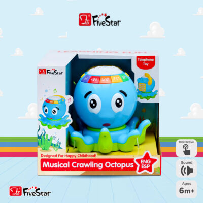 Five Star Musical Crawling Octopus - Mainan Edukatif Anak thumbnail 3