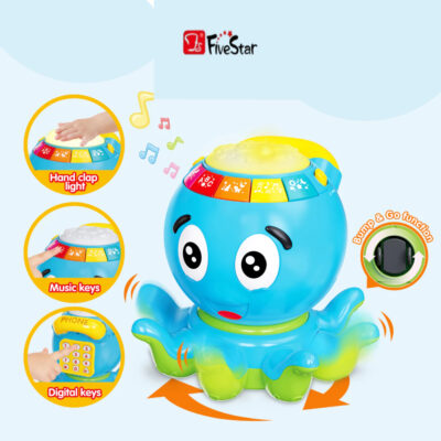 Five Star Musical Crawling Octopus - Mainan Edukatif Anak thumbnail 4