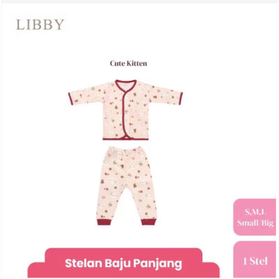 LIBBY Setelan Panjang Piyama Baju Kancing Motif Anak Perempuan (1 stel) Himawari thumbnail 4