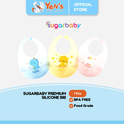 Sugarbaby Premium Lightweight Silicone Bib | Celemek Silikon Bayi Ultra Ringan Food Grade BPA FREE