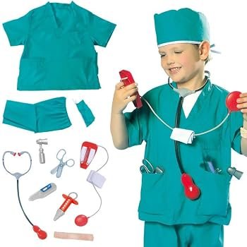 LESHENG Baju Kostum Profesi Doctor / pramugari / Pilot & Chef - Baju Cosplay Anak (Age 3-8) thumbnail 2