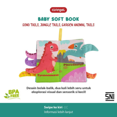 IQAngel Baby Soft Book 11x2cm | Buku Edukasi Kain Bayi 12 Halaman - Melatih Sensorik & Motorik Anak thumbnail 3