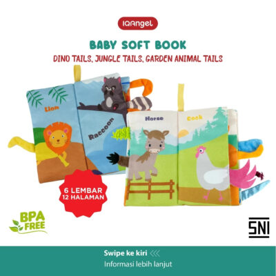 IQAngel Baby Soft Book 11x2cm | Buku Edukasi Kain Bayi 12 Halaman - Melatih Sensorik & Motorik Anak thumbnail 5