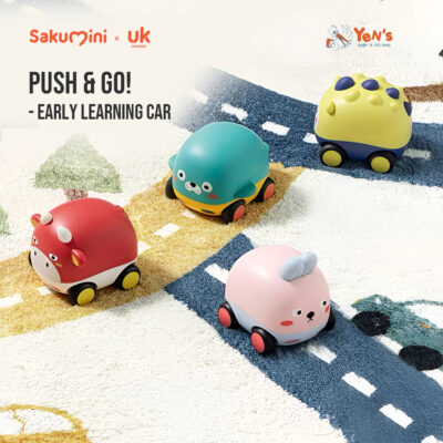 Sakumini Push And Go Car Toy Mainan Mobil Bayi Karakter Hewan Lucu Edukatif Aman Untuk Bayi BPA Free