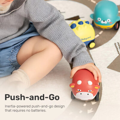 Sakumini Push And Go Car Toy Mainan Mobil Bayi Karakter Hewan Lucu Edukatif Aman Untuk Bayi BPA Free thumbnail 2