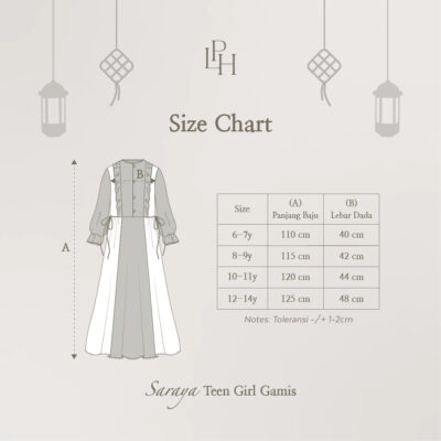 Little Palmerhaus Saraya Teen Girl Gamis Usia 6-14 Tahun - Baju Lebaran 2026 - Gamis Anak Perempuan thumbnail 2