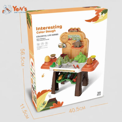 Mainan Meja Playdough Dino World Set 36 PCS – Mainan Dough Anak Edukasi Cetakan Dinosaurus thumbnail 2