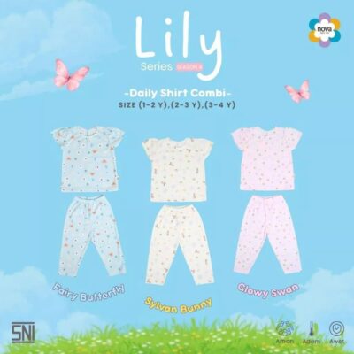 NOVA Lily Nature Series - Daily Shirt - Setelan Baju Anak Perempuan Combi 1-4 Tahun