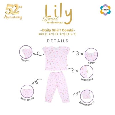 NOVA Lily Nature Series - Daily Shirt - Setelan Baju Anak Perempuan Combi 1-4 Tahun thumbnail 5