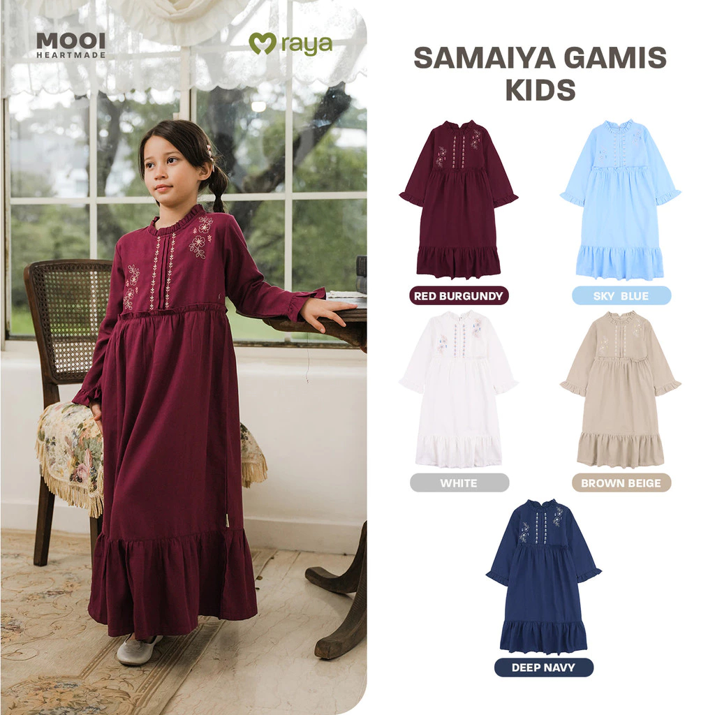Mooi Dress Anak - Gamis Anak Perempuan Raya Collection Samaiya Gamis ( 1 PCS )