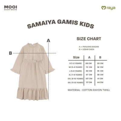Mooi Dress Anak - Gamis Anak Perempuan Raya Collection Samaiya Gamis ( 1 PCS ) thumbnail 7