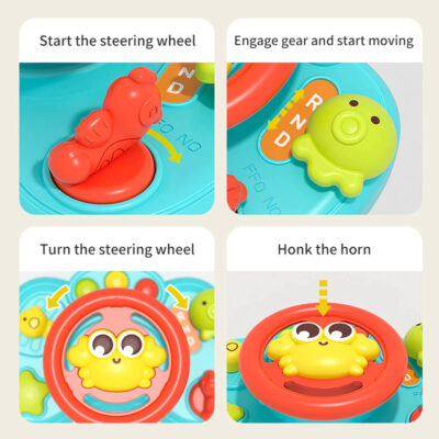 Sakumini Mainan Edukasi Setir Mobil Steering Wheel Musik Stir Simulasi Sensorik Anak Bayi ( 1 Pcs ) thumbnail 3