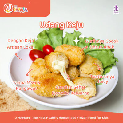 Radaza D'MAMAM Udang Keju Mozzarella 200g No MSG No Pengawet Cemilan Lauk Praktis Anak MPASI Nugget thumbnail 2