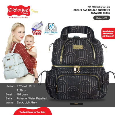 Dialogue Baby Cooler Bag Double Container Glamour Series DGC1025 - Ukuran 27 x 13 x 23 cm