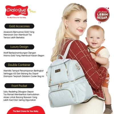 Dialogue Baby Cooler Bag Double Container Glamour Series DGC1025 - Ukuran 27 x 13 x 23 cm thumbnail 3