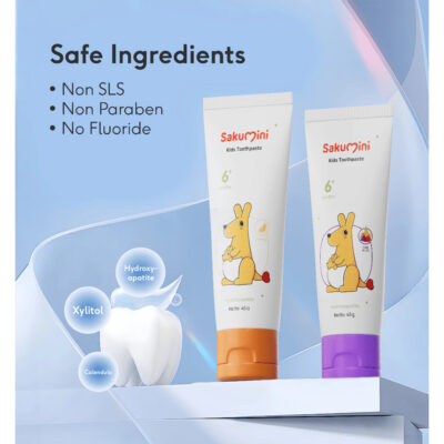 Sakumini Kids Toothpaste Odol Pasta Gigi Anak&Bayi Melindungi Gusi Mencegah Gigi Berlubang Cavities thumbnail 3