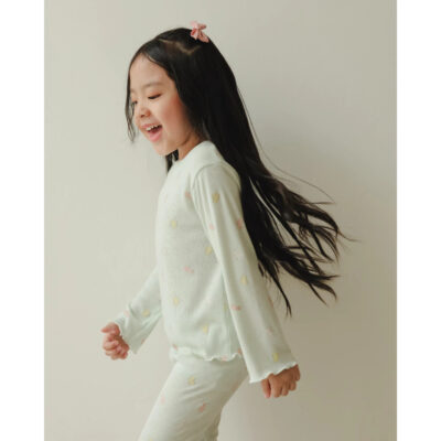 Happy Pumpkin Dreamy Pajama Ruffle Set BreatheKnit - Setelan Pajama BreatheKnit Anak Lengan Panjang thumbnail 6