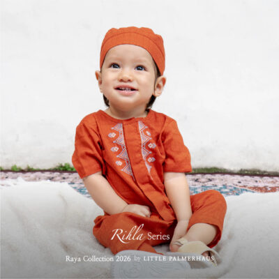 Little Palmerhaus Setelan Baju Koko Bayi - Baju Lebaran 2026 - Rihla Baby Boy Set + Peci thumbnail 4