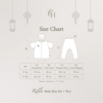 Little Palmerhaus Setelan Baju Koko Bayi - Baju Lebaran 2026 - Rihla Baby Boy Set + Peci thumbnail 7
