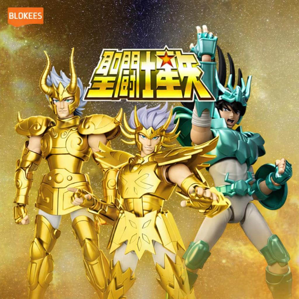 BLOKEES Action Figure Saint Seiya Champion Class Dragon Shiryu/Capricorn Shura/Cancer Deathmast